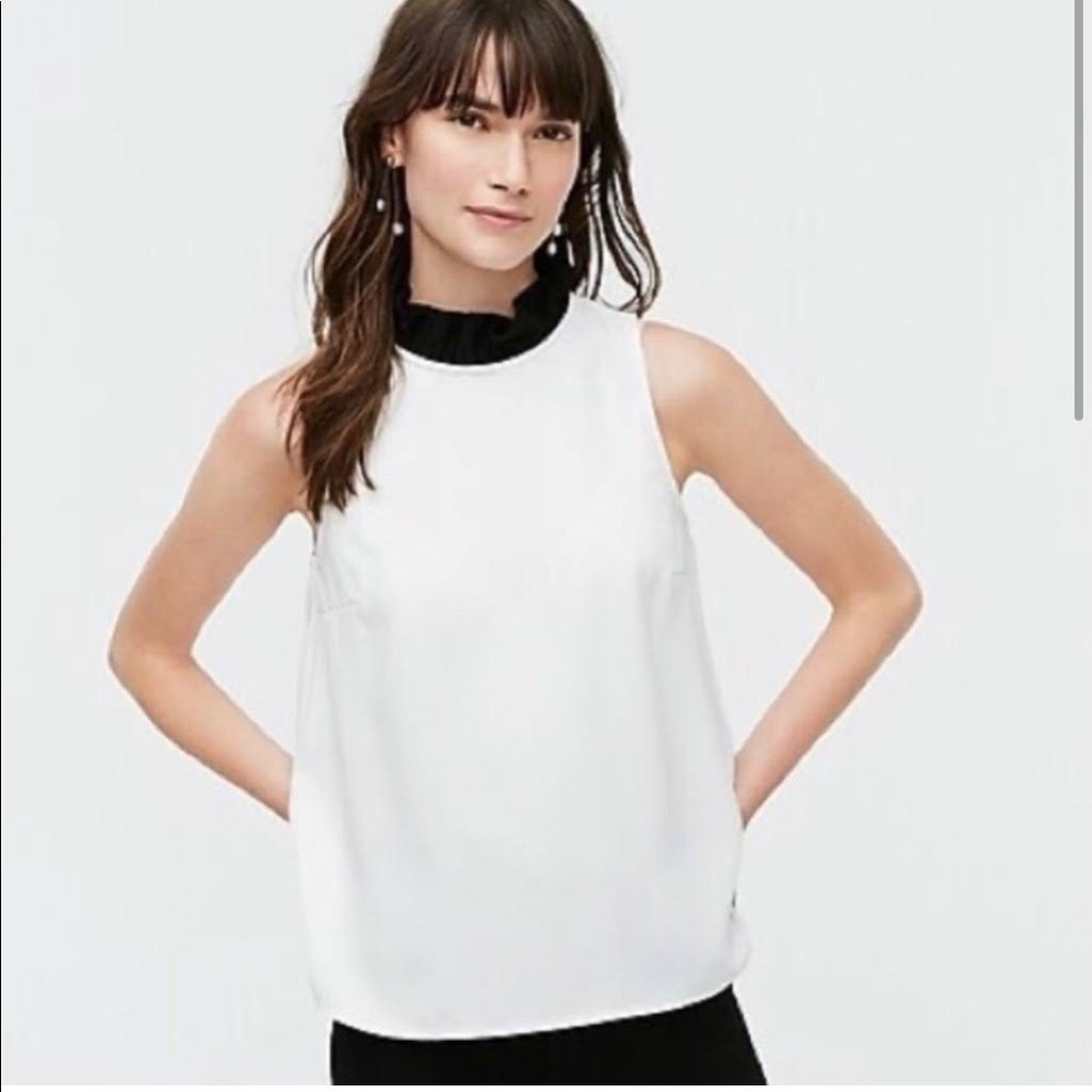 J. Crew Ruffle neck blouse